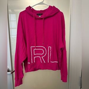 Lauren Ralph Lauren Black Label Big Logo French Terry Hoodie Sweatshirt XL